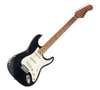 Rocktile Vinstage ST-RMBK Chitarra Elettrica - Chitarra Relic in Stile Invecchiato - Corpo: Frassino - Tastiera/Manico: Acero Roasted - 3x Single Coil Pickup - Hardware Vintage - Black
