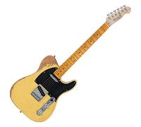 Rocktile Vinstage TL-HMBB Chitarra Elettrica - Chitarra in Stile Invecchiato - Corpo: Mogano - Tastiera/Manico: Acero - 2x Single Coil Pickup - Hardware Vintage - Vintage Blonde