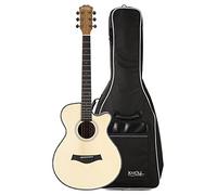 Rocktile WSC-100C NT Chitarra Western Set con Gigbag - Forma Corpo: Concert con Cutaway - Tavola: Abete - Fondo e Fasce: Mogano - Manico: Okoume - Inclusa Custodia - Naturale