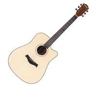 Rocktile WSD-101C NT Chitarra Western, Tavola: Abete, X-Bracing, Tasti: 20 | Forma corpo: Square-Shoulder Dreadnought con Cutaway, Fondo e fasce: Sapele, Manico: Okoume, Ponte: Noce, Binding fondo: nero