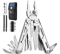 Rocktol Multitool, 29-in-1 Multi-function Pliers with Replaceable Wire Cutters and Saw, Heavy-duty Stainless Steel Multi-tool Set and Nylon Sheath for Camping Survival multi tool for Man