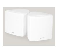 Rockville Cube White Coppia di altoparlanti da parete per home theater da 3,5"" + supporto girevole B