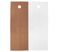 RockVOQRN,Massage Bedsheets,2pcs Disposable Bed Sheets Breathable Waterproof Polyester Massage Bed Cover for Beauty Salon (White + dark brown)