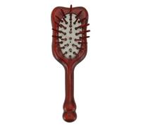 RockVOQRN Pettine districante con cuscino d'aria in legno Previene le doppie punte Pettine da massaggio con cuscino Padauk per parrucchiere