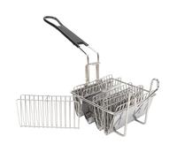 RockVOQRN Taco Fryer Basket Stainless Steel 4 Shells Detachable Handle Convenient Use Taco Shell Fryer Holder for Home Restaurant