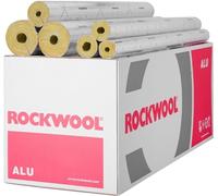 Rockwool - Tubo isolante in lana di roccia, rivestimento in alluminio, WLG 0,035 diverse misure (42 x 40 mm/9 m)