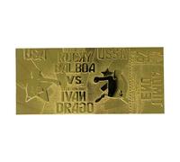 Rocky 4 Replica Biglietto Rocky Balboa vs Ivan Drago (Placcato in Oro) Fanattik