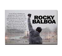 Rocky Balboa Stampe Su Tela Art Discorso Motivazionale Hope Quote Large Opera D'arte Poster Di Tela Sylvester Stallone Gray Living Room Home Decoration Wall Art, Unframed,40×60cm