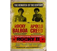 Rocky Balboa Vs Apollo Creed locandina Art Deco Superfight Poster Cult A4-A3