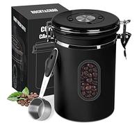 ROCKY&CHAO Barattolo da caffè ermetico in acciaio inossidabile 1.8L (Noir)