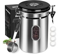 ROCKY&CHAO Contenitore ermetico in acciaio inox, 2,8 l, per tè, noci, cacao, rimanere più a lungo e fresco