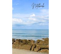 Rocky coastline meets sandy beach with calm blue ocean and cloudy sky overhead.: Your 120-Page Ally for Ideas, Notes & Growth