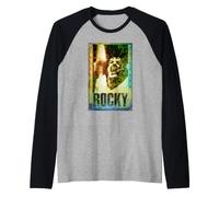 Rocky Distressed Victory Poster Maglia con Maniche Raglan