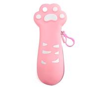 Rocky Green Astuccio creativo in silicone a forma di zampa di gatto - Simpatico astuccio per cancelleria per studenti, grande capacità, a forma di gatto, borsa per l'apprendimento dei prodotti regalo,