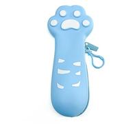 Rocky Green Astuccio creativo in silicone a forma di zampa di gatto - Simpatico astuccio per cancelleria per studenti, grande capacità, a forma di gatto, borsa per l'apprendimento dei prodotti regalo,