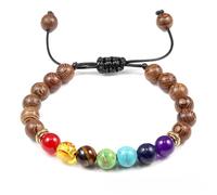 Rocky Green Braccialetto da uomo con perline di cristallo nero, regolabile da 16 a 26 cm con perline scintillanti da 8 mm, elegante braccialetto elasticizzato, Misura unica, /, /