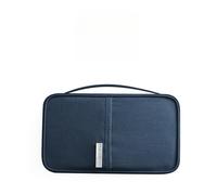 Rocky Green Custodia per passaporto da viaggio di grande capacità, organizer per documenti in tessuto Oxford impermeabile, multifunzione, per viaggi/viaggi di lavoro, Tromba nera., 21.5*12.5*2cm,