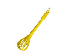 Rocky Green Frusta multiuso 3 in 1, pinze per alimenti e clip per noodle, manico ergonomico per mescolare uova, friggere, cucinare e servire pasta (giallo)
