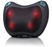 [Rocky Green] Massaggiatore Shiatsu 3D per collo e spalle W/calore, cuscino elettrico portatile per massaggi, per casa/auto/ufficio, 8 nodi impastanti e 5 modalità di massaggio posteriore ricaricabile