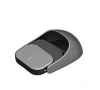 Rocky Green Mouse wireless magnetico con touchpad, doppia modalità da scrivania e aereo con telecomando, rimovibile 2 in 1, portatile e versatile, per ufficio e viaggi, grigio