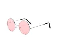 Rocky Green Occhiali da sole unisex con montatura in metallo, lenti polarizzate, protezione UV380, leggeri, per uomo/donna (16 colori), Argento-rosa