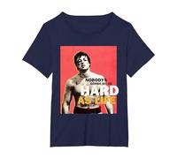 Rocky Hit Duro Come la Vita Maglietta, Donna Plus-Size, Navy, 6X