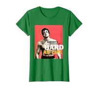 Rocky Hit Duro Come la Vita Maglietta, Donna, Verde Mela, M
