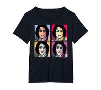 Rocky Horror Show Doctor Frank N Furter Pop Art Maglietta, Donna Plus-Size, Nero, 4X