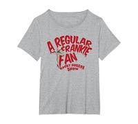 Rocky Horror Show Un Regolare Frankie Fan Gambe Maglietta, Donna Plus-Size, Grigio Melange, 1X