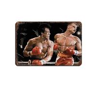 Rocky IV Ivan Drago Vs Rocky Balboa poster in metallo, stile retrò, arte chic, pittura in ferro, decorazione da parete, per bar, grotte, bar, famiglia, garage, 20 x 30 cm