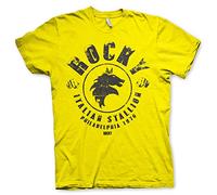 Rocky Licenza Ufficiale Italian Stallion Uomo Maglietta (Giallo), Small