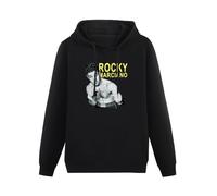 Rocky Marciano The Brockton Blockbuster Boxing Legend Hoody Unisex Long Sleeve Hooded with Pocket Black S