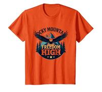 Rocky Mountain Freedom High Maglietta, Bambini, Arancio, 8 Anni