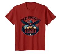 Rocky Mountain Freedom High Maglietta, Bambini, Mirtillo Rosso, 10 Anni