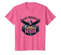 Rocky Mountain Freedom High Maglietta, Bambini, Rosa mélange, 10 Anni