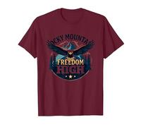 Rocky Mountain Freedom High Maglietta, Uomo, Bordeaux, XXL