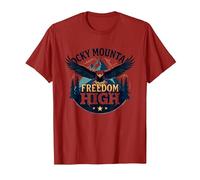 Rocky Mountain Freedom High Maglietta, Uomo, Mirtillo Rosso, S