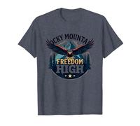 Rocky Mountain Freedom High Maglietta, Uomo, Pervinca, L