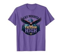 Rocky Mountain Freedom High Maglietta, Uomo, Viola mélange, 3XL