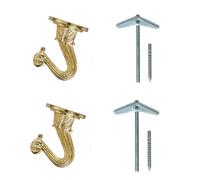 Rocky Mountain Goods Ceiling Swag Hook 2 Pack with Mounting Hardware - 1 1/2 Heavy Duty Swag Hooks for Hanging Planter Ceiling or Extender