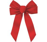 Rocky Mountain Goods Red Bow - Fiocco per ghirlanda natalizia - Interno/esterno - Velluto impermeabile - Laccio incluso per appenderlo facilmente
