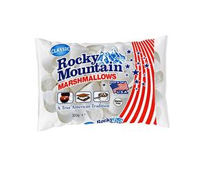 Rocky Mountain Marshmallows Classic paquete de 6x300g, dulces tradicionales americanos para asar en la hoguera, a la parrilla o al horno, 6x300g