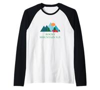 Rocky Mountain National Park Vacation Design Maglia con Maniche Raglan