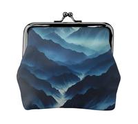 Rocky Mountain Print elegante unico portamonete carino mini portafoglio con chiusura a bacio impermeabile per monete