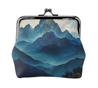 Rocky Mountain Print elegante unico portamonete carino mini portafoglio con chiusura a bacio impermeabile per monete