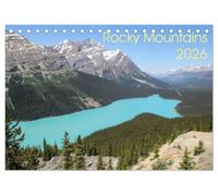Rocky Mountains 2026 (Tischkalender 2026 DIN A5 quer), CALVENDO Monatskalender: Die schönsten Orte in den Rocky Mountains zwischen Columbia und Idaho