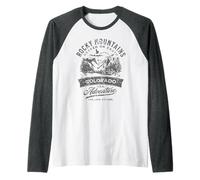 Rocky Mountains Colorado Heaven on Earth - Design Invecchiato Maglia con Maniche Raglan