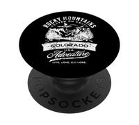 Rocky Mountains Colorado Heaven on Earth - Design invecchiato PopSockets PopGrip Adesivo