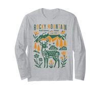 Rocky Mountains Park Rustic Folk Art Donne Uomini Bambini Maglia a Manica