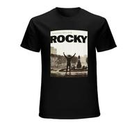 Rocky Philly Step Men's T Shirt Boxing Movie Balboa Million to One Shot Postcard T-Shirt Black L